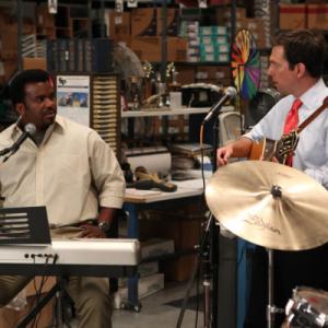 Still of Craig Robinson and Ed Helms in The Office 2005