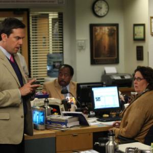 Still of Phyllis Smith Ed Helms and Leslie David Baker in The Office 2005