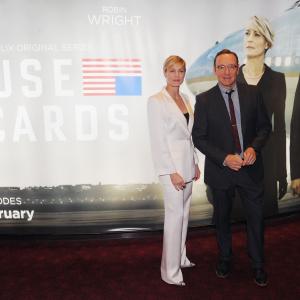 Kevin Spacey and Robin Wright at event of Kortu Namelis 2013