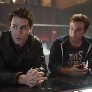 Still of Sam Witwer and Connor Price in Being Human 2011