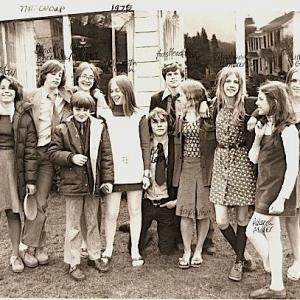 The Group a Acting Improv Class in 1975 at Rumsey Hall School Billy Leroy center Rebecca Miller 2nd from right