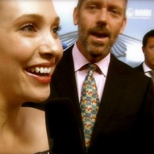 Bridget O'Neill, red carpet interview with Hugh Laurie