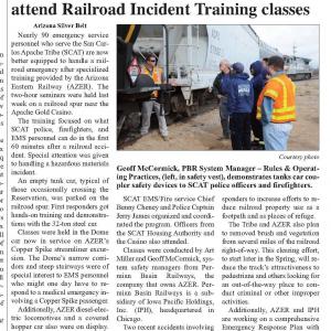 Art Miller working through railroad employers and RTMS has conducted dozens of railroad safety training programs for production crews law enforcement agencies fire departments and other First Responders