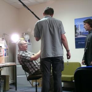 David Griffith directing on the set of Timelock 2010