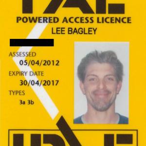 Lee Bagley's International Powered Access Federation Licence