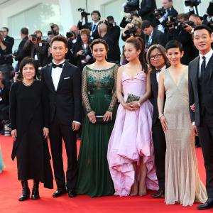 Peter Chan Zhang Yi Lei Hao Sandra Ng and Zhao Wei at event of Zmoguspaukstis 2014