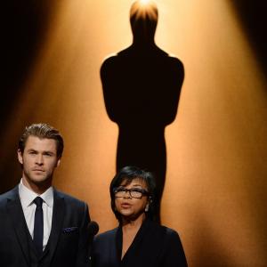 Chris Hemsworth and Cheryl Boone Isaacs at event of The Oscars 2014