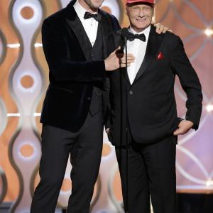 Niki Lauda and Chris Hemsworth at event of 71st Golden Globe Awards 2014