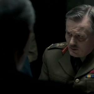 Geoffrey Kirkness as General Alanbrooke with Brendan Gleeson in Into the Storm 2009