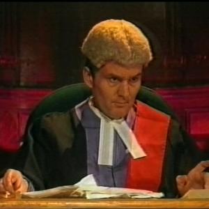 Geoffrey Kirkness as Judge Derek Stanley . Here and Now BBC