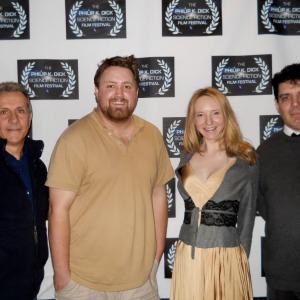 Director Eric Norcross with actors Gerard Adimando Samantha Rivers Cole  Bill Woods at the screening of LIPSTICK LIES with the Philip K Dick Science Fiction Film Festival in New York City
