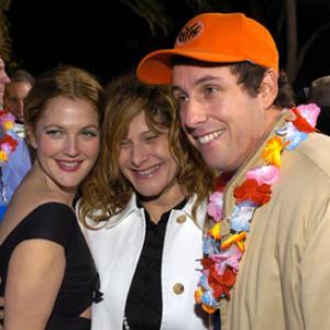 Drew Barrymore Adam Sandler and Amy Pascal at event of Visados kaip pirma karta 2004