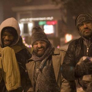 Darryl Neverson Agustin Loyd as the three wise MEN on set NYC Feliz Navidad