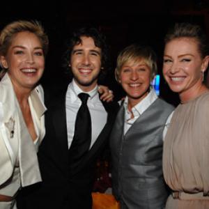 Sharon Stone, Ellen DeGeneres, Portia de Rossi and Josh Groban at event of The 80th Annual Academy Awards (2008)