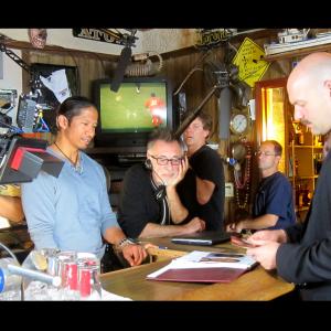 On-The-Set of LAW & ORDER: L.A. with director Ed Bianchi and series regular, Corey Stoll.