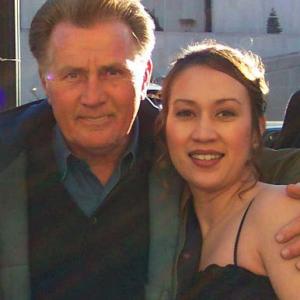 Martin Sheen and Misty Kelley on the set of 
