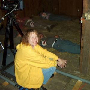 Director Rebecca Sutera Tulloch on the set of Prairie Rose.