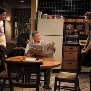 Jonathan Sadowski, William Shatner, and Preston Jones in CBS sitcom, Shit My Dad Says