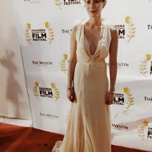 Lina Roessler representing her film Little Whispers The Vow at Pasadena Intl Film Festival