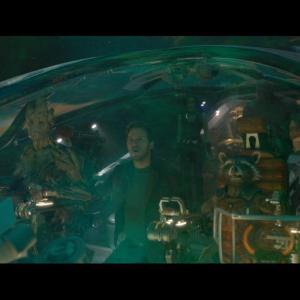 Still of Vin Diesel Bradley Cooper and Chris Pratt in Galaktikos sergetojai 2014