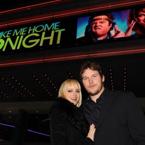 Anna Faris and Chris Pratt at event of Take Me Home Tonight 2011