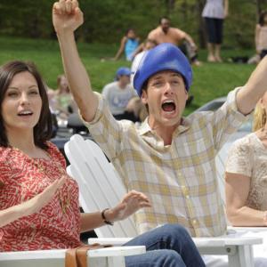 Still of Paulo Costanzo, Brooke D'Orsay and Jill Flint in Royal Pains (2009)