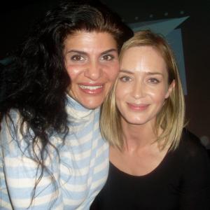 Naz Homa with Actress Emily Blunt