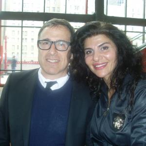 Naz Homa with Producer/Director/Writer David O. Russell