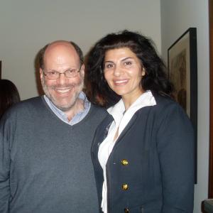 Naz Homa with Executive Producer Scott Rudin