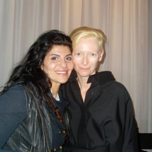 Naz Homa with ActorProducerwriter Tilda Swinton