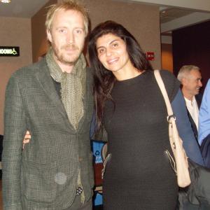 Naz Homa with Actor Rhys Ifans