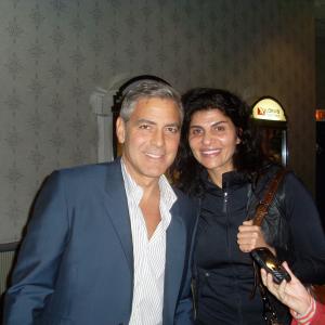 Naz Homa with Actor Producer Director George Clooney