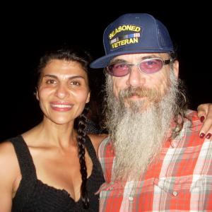 Naz Homa with ProducerwriterDirector Larry Charles The Dictator