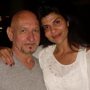 Naz Homa with Actor Sir Ben Kingsley