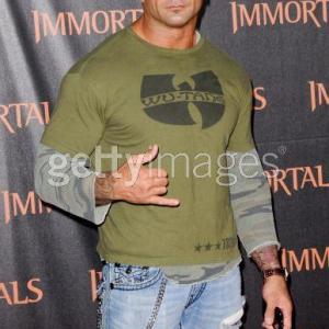 Dave Bautista at the premiere of Immortals