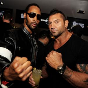 Dave Bautista and Rza at the premiere of The Thing