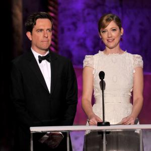 Judy Greer and Ed Helms
