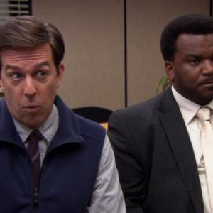 Still of Craig Robinson and Ed Helms in The Office (2005)