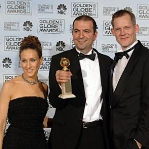 Sarah Jessica Parker, Hany Abu-Assad, Bero Beyer at Golden Globes