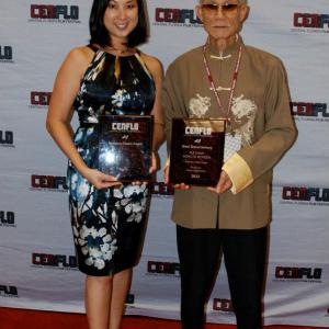Mimi Chan and Pui Chan accept awards at CENFLO
