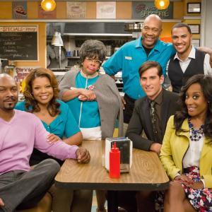 The cast of Tyler Perrys LOVE THY NEIGHBOR on the Oprah Winfrey Network
