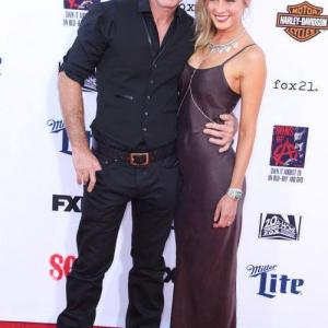 Timothy V Murphy and Caitlin Manley at the premiere of Sons of Anarchy