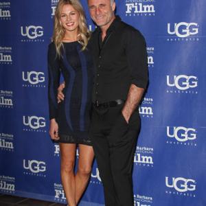 Timothy V Murphy and Caitlin Manley at the Santa Barbara Film Festival for Looms