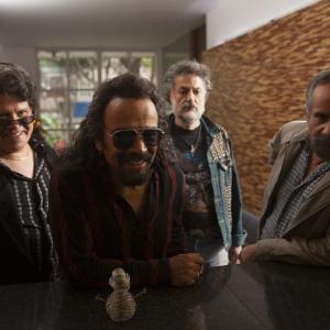 Still of Jorge Zárate, Damián Alcázar, Arturo Ríos and Álvaro Guerrero in Eddie Reynolds y Los Ángeles de Acero.