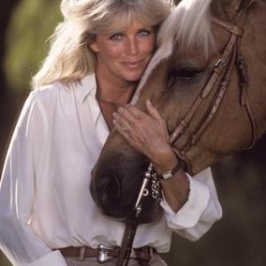 Linda Evans with her horse 1984 © 1984 Mario Casilli
