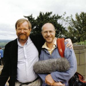 Neil Hillman MPSE on location with author Bill Bryson filming Notes from a Small Island May 1999