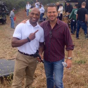 On set for NCISLA with the Chris O'Donnell who stared and directed this episode