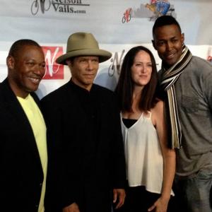 Olympic Medalist Nelson Vails Platinum recording artist Gregory Abbott CoExec Producer of FEELING GOODE Shelly Jefferson with Star of FEELING GOODE Josef Cannon at the screening of CHEETAH The Nelson Vails Story