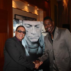 WriterDirector of FULL LOVE JeanClaude Van Damme and costar Josef Cannon  Press Conference following World Premiere in Shanghai China 2014