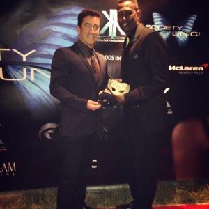 Jorge Fuentes and Josef Cannon at the VIVA GLAM Masquerade Ball in West LA November 16th 2013